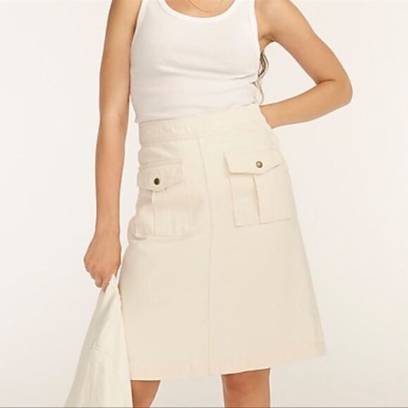 J.Crew Denim Skirt in Ecru